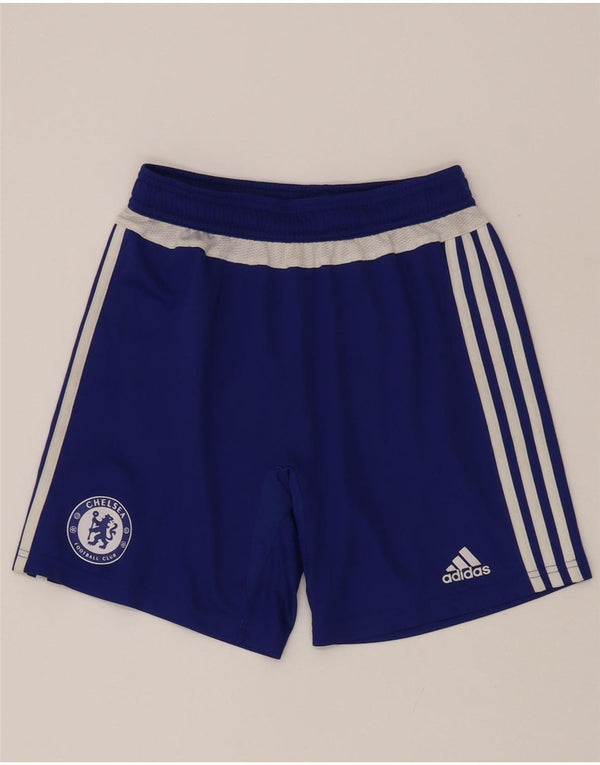 Adidas Boys Climacool Graphic Sport Shorts 11-12 Years Blue Colourblock