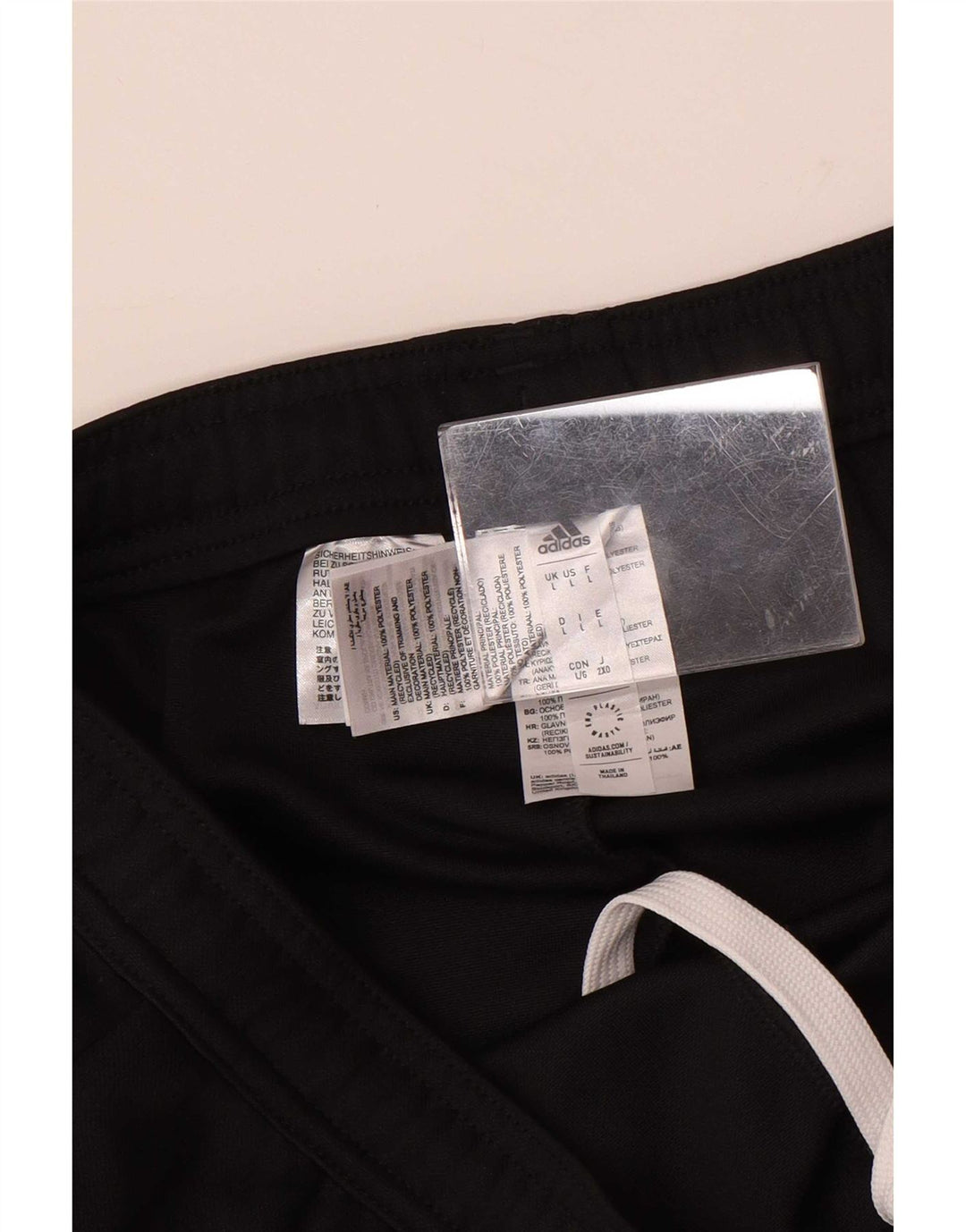 Adidas Mens Tracksuit Trousers Large Black Polyester