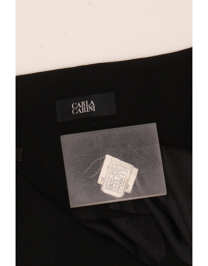 Carla Carini Womens A-Line Skirt UK 8 Small W28  Black Polyester