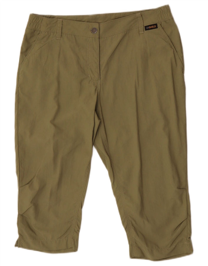 Jack Wolfskin Womens Bermuda Shorts UK 10 Small W32  Khaki Polyamide
