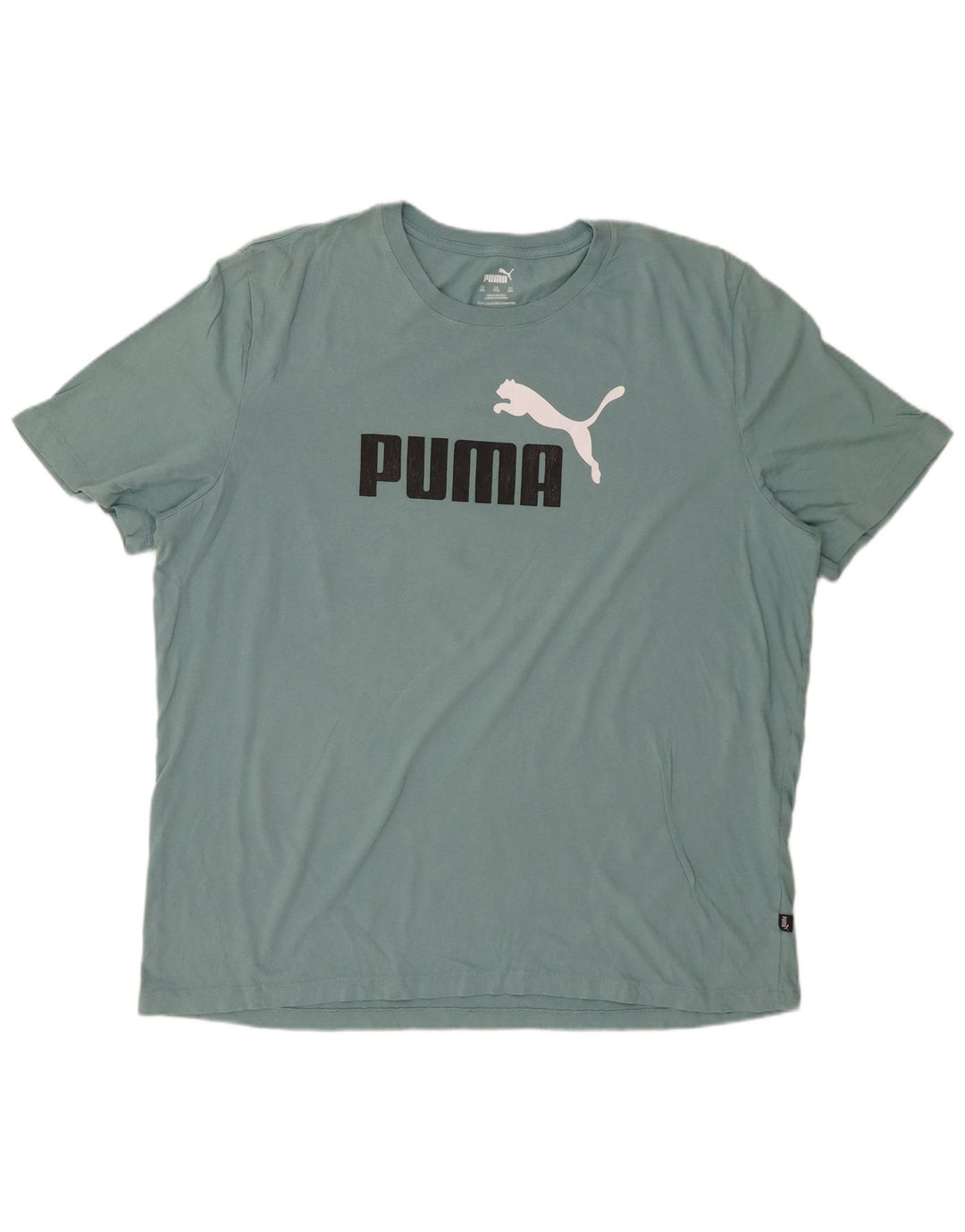 PUMA Mens Graphic T-Shirt Top 2XL Blue