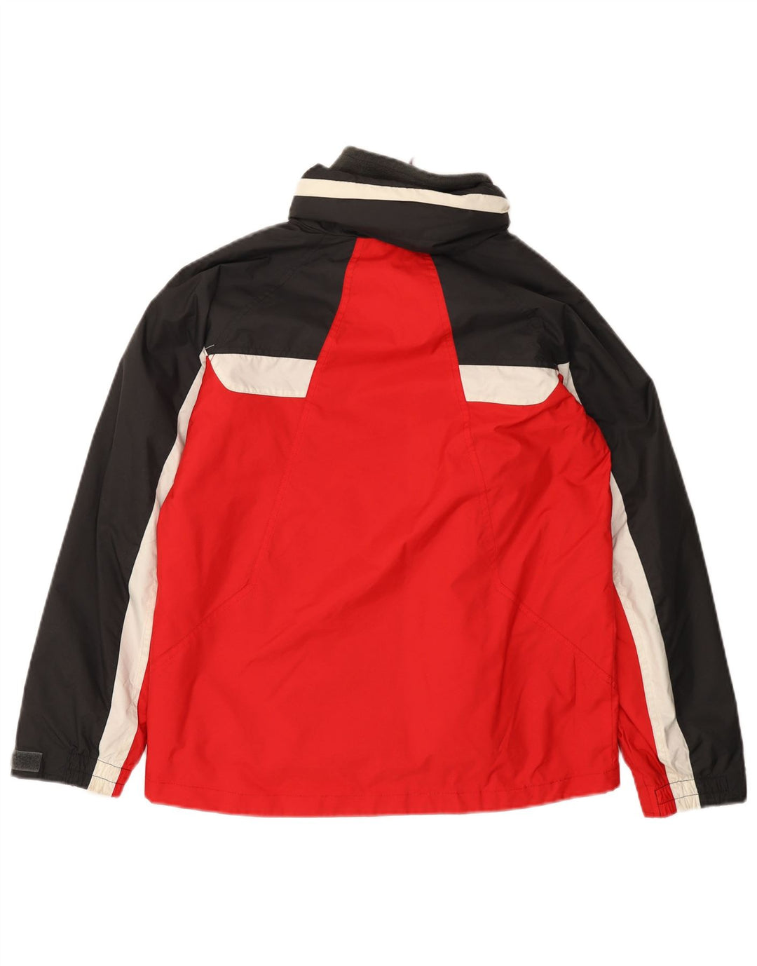 COLUMBIA Boys Hooded Windbreaker Jacket 14-15 Years Red Colourblock