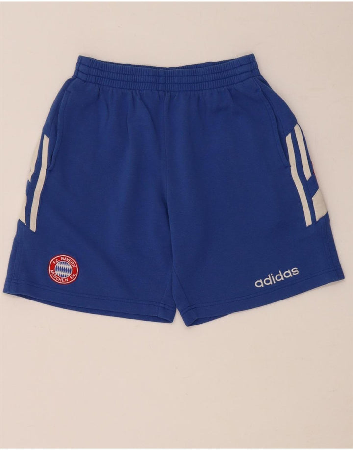 ADIDAS Boys FC Bayern Munchen Sport Shorts 15-16 Years Blue Colourblock