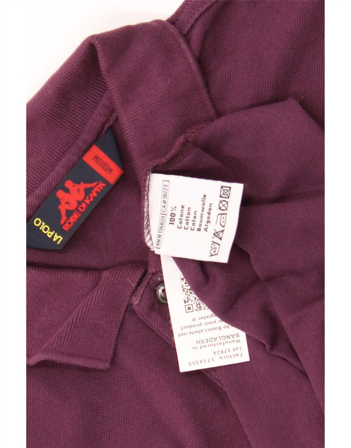 Kappa Mens Polo Shirt Medium Maroon Cotton