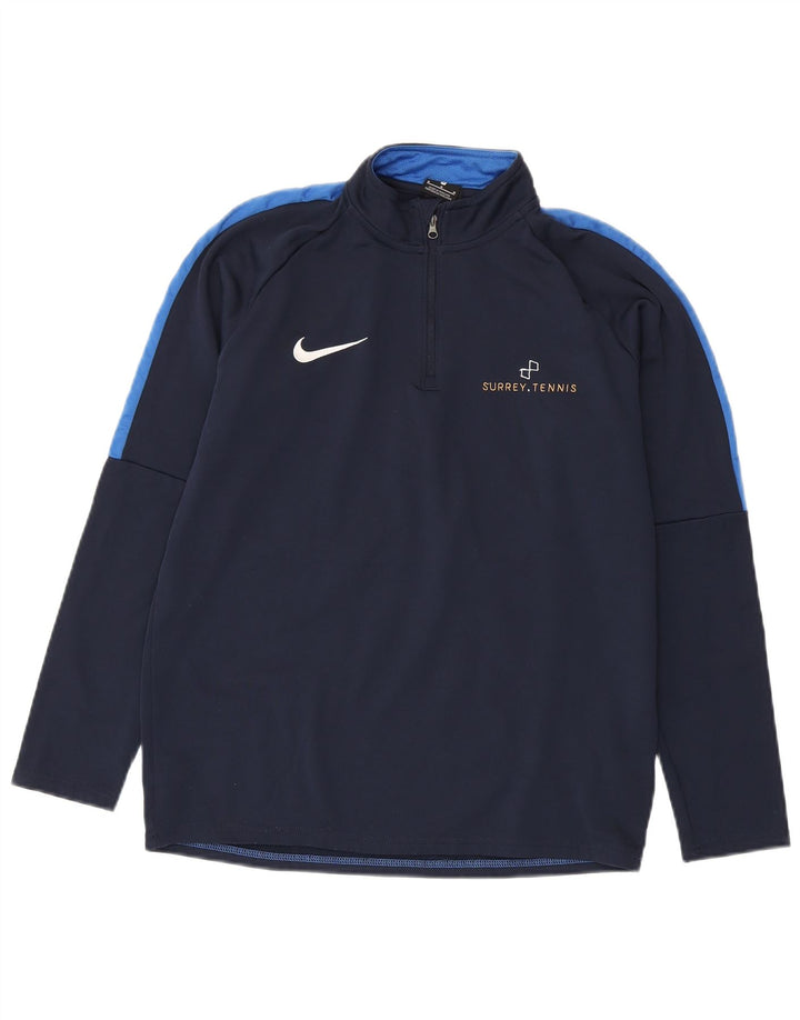 Nike Mens Dri Fit Graphic Pullover Tracksuit Top Medium Navy Blue