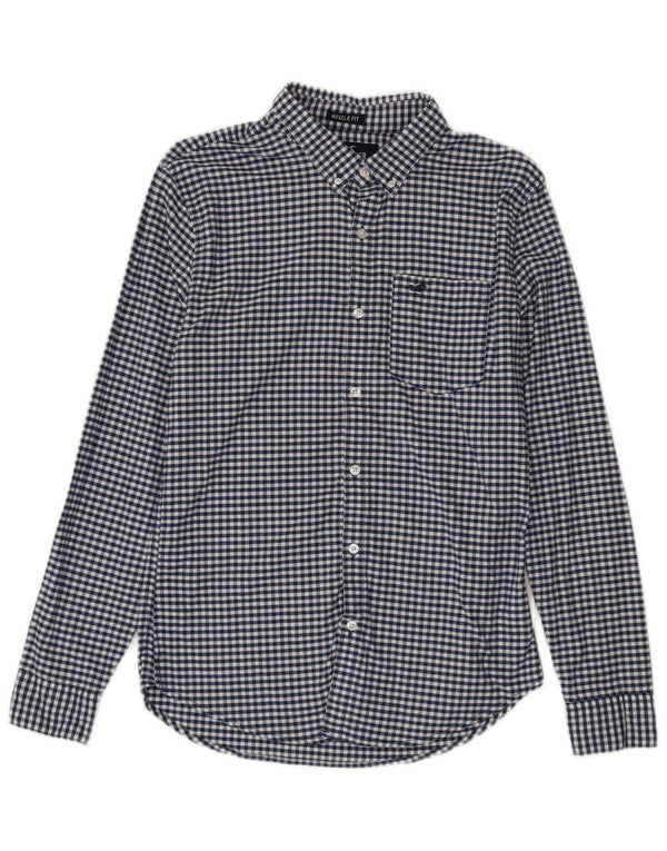 Hollister Mens Shirt Small Blue Gingham Cotton
