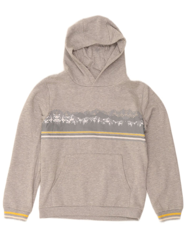 Mountain Warehouse Boys Graphic Hoodie Jumper 12-13 Years Grey Flecked