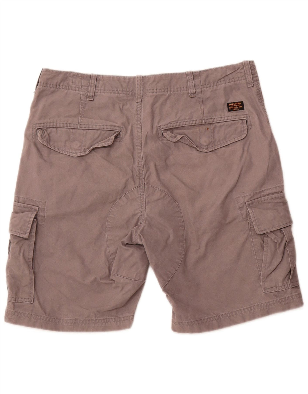 SUPERDRY Mens Cargo Shorts W36 Large Grey Cotton