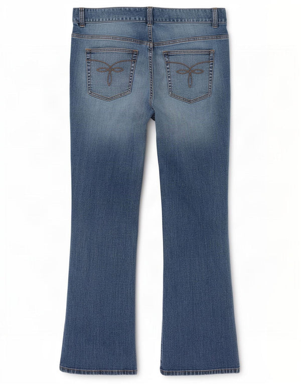 Chaps Womens Petite Bootcut Jeans US 12 Large W34 L29 Blue Cotton