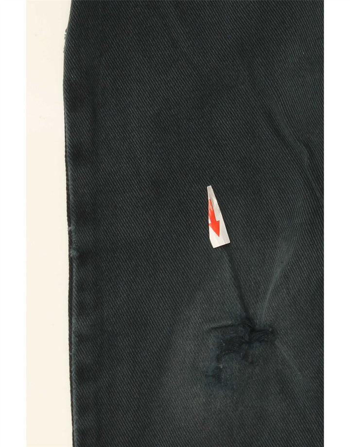Marks & Spencer Mens Distressed Straight Jeans W34 L31 Black Cotton