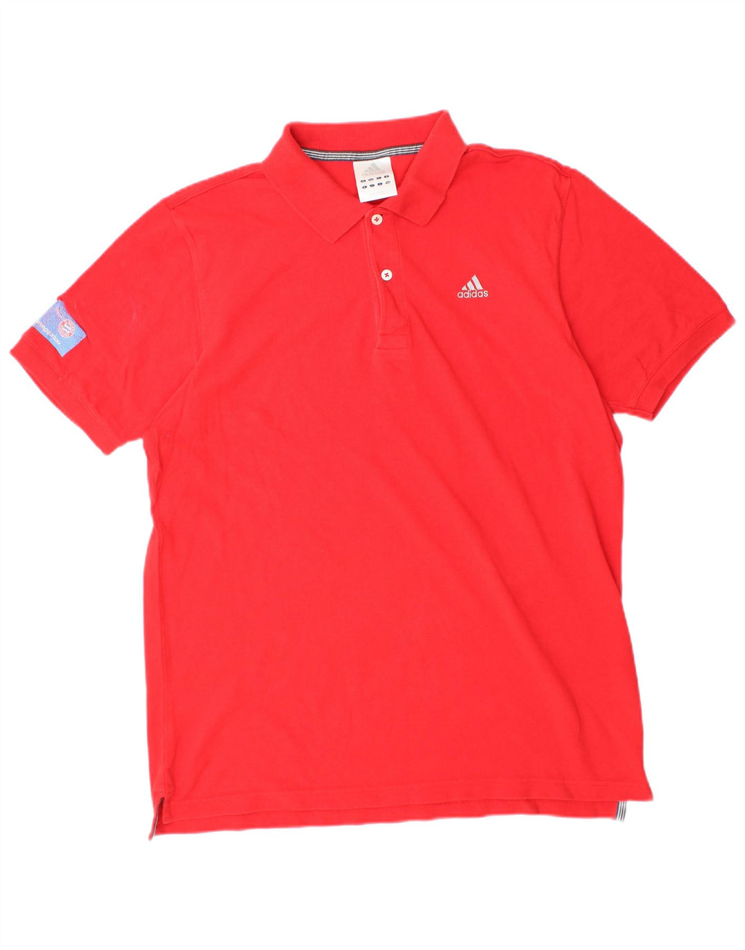 ADIDAS Mens Polo Shirt Large Red Cotton