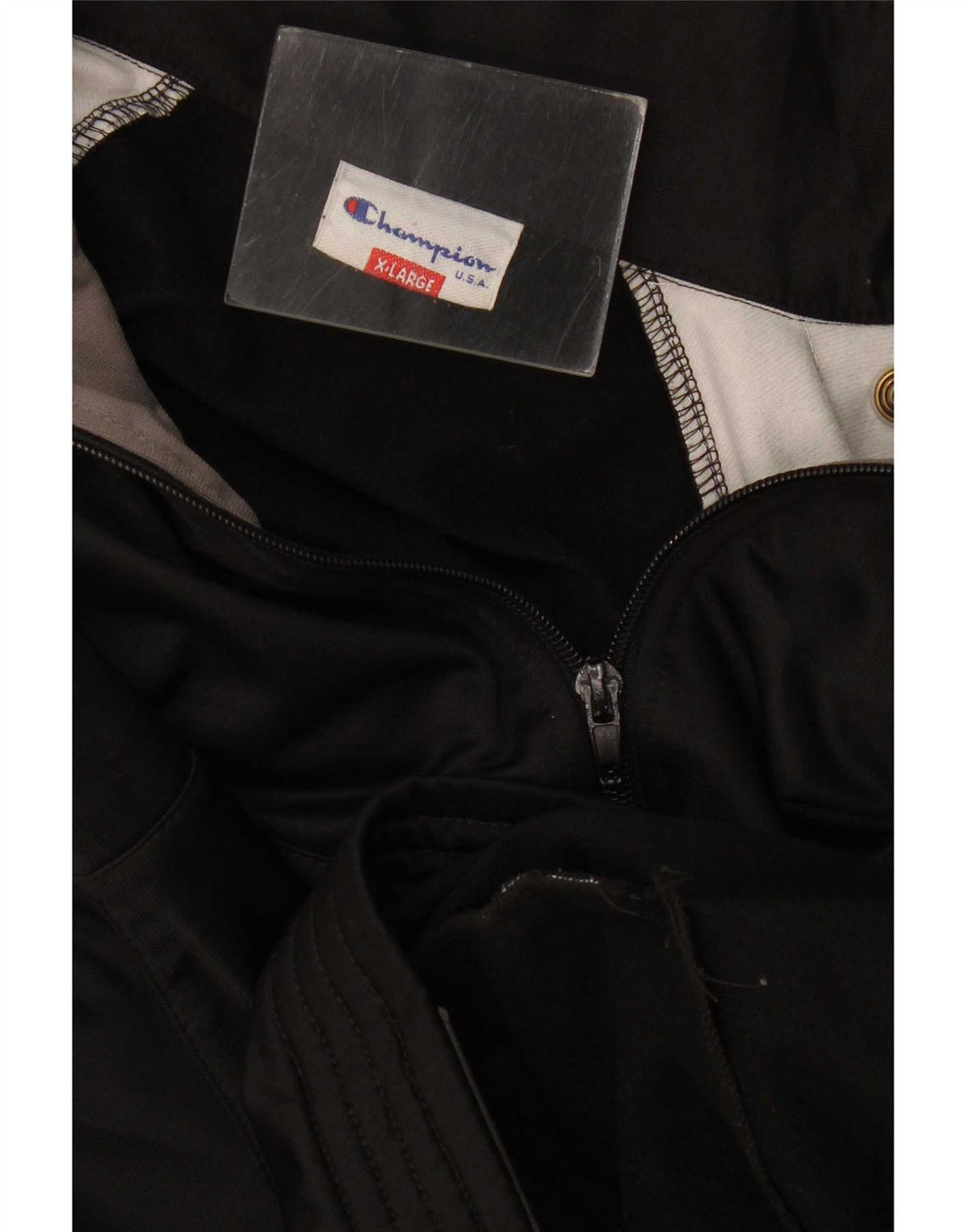 Champion Mens Graphic Tracksuit Top Jacket XL Black Colourblock