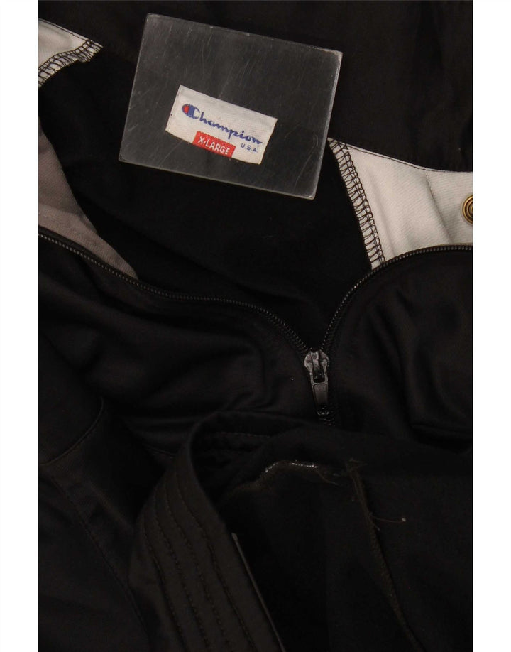 Champion Mens Graphic Tracksuit Top Jacket XL Black Colourblock