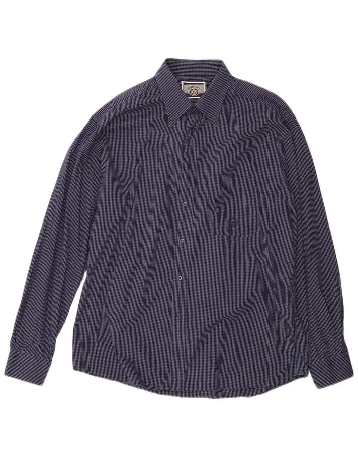 NAVIGARE Mens Shirt Large Navy Blue Check