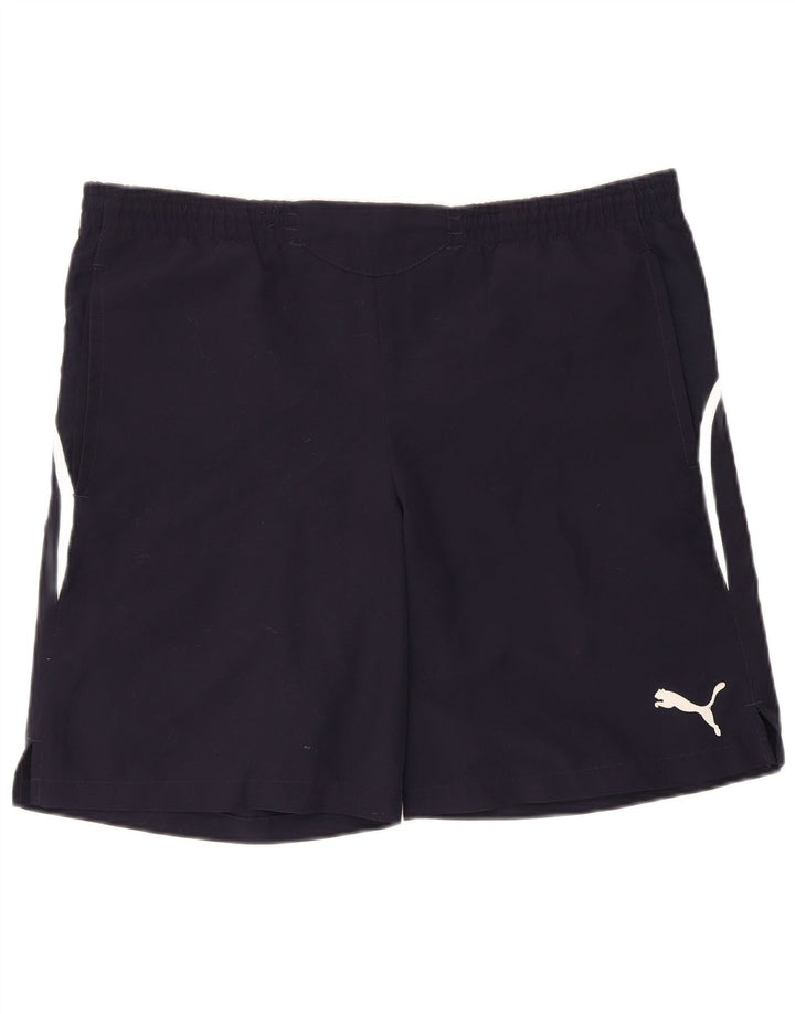 PUMA Mens Sport Shorts Medium  Navy Blue Polyester