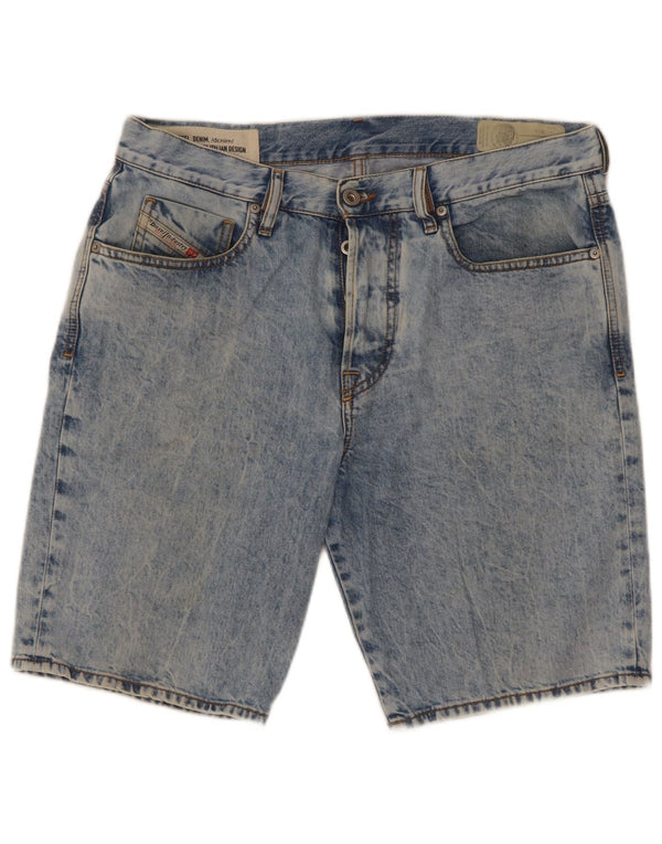 Diesel Mens D-Mirk Slim Denim Shorts W32 Medium Blue Cotton