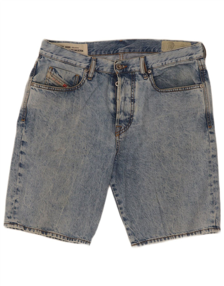 Diesel Mens D-Mirk Slim Denim Shorts W32 Medium Blue Cotton