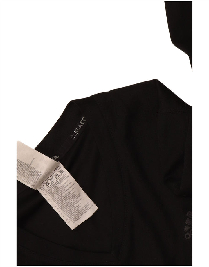 Adidas Womens Climacool Top Long Sleeve UK 16 Large Black Polyester