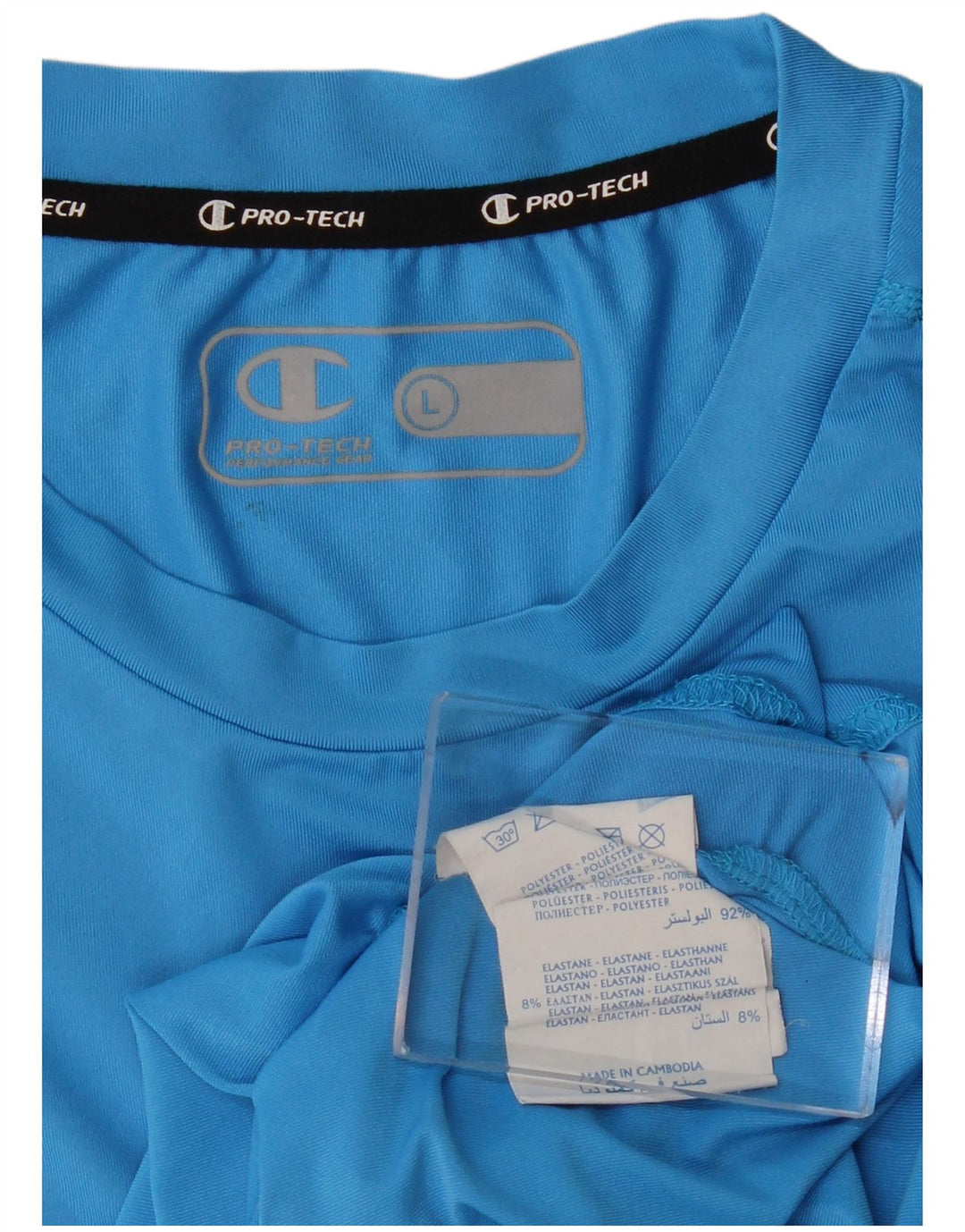 CHAMPION Mens Graphic Vest Top Large Blue Polyester