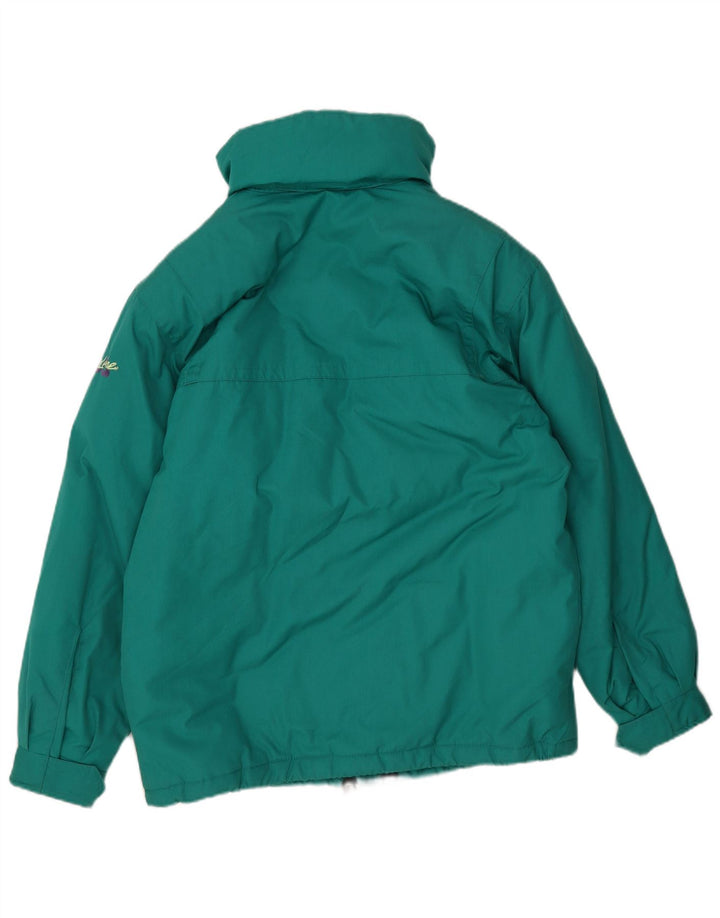 Fila Mens Hooded Padded Jacket IT 46 Small Green Polyester