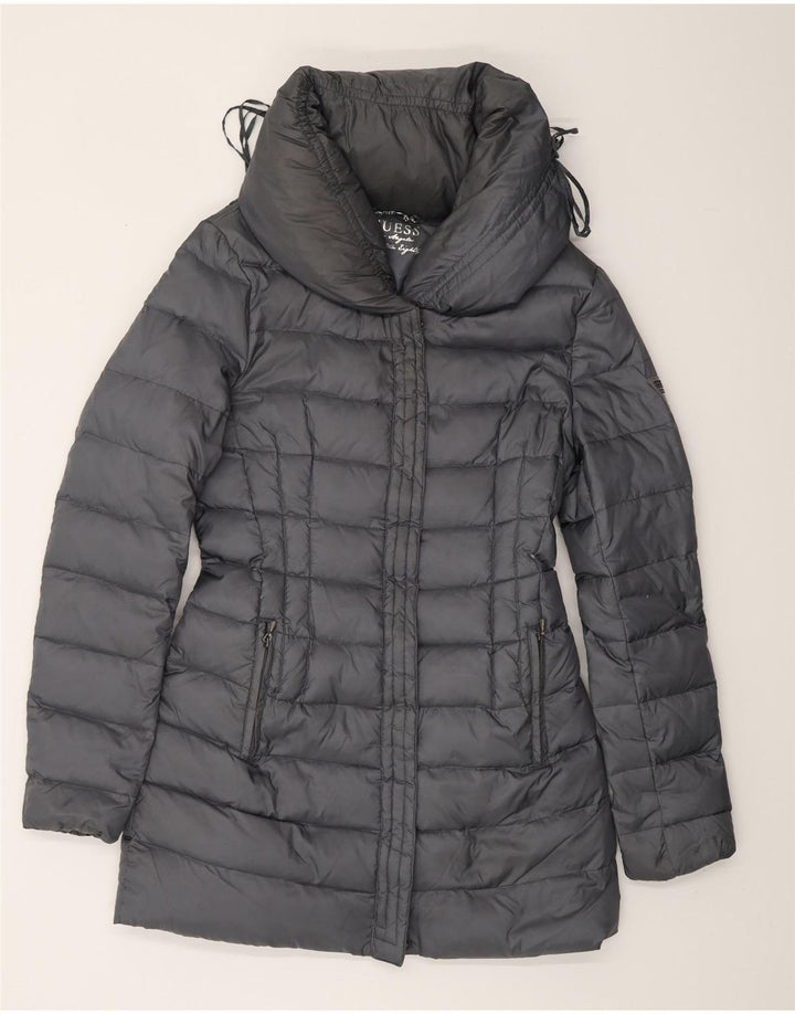 GUESS Womens Padded Coat UK 6 XS Grey Polyester
