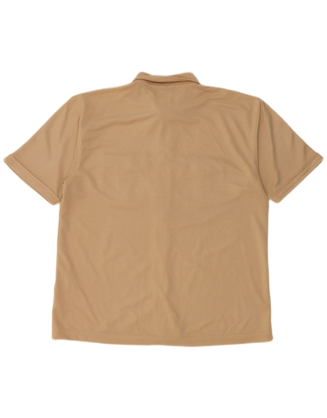 Wrangler Mens Short Sleeve Shirt Large Beige Polyester