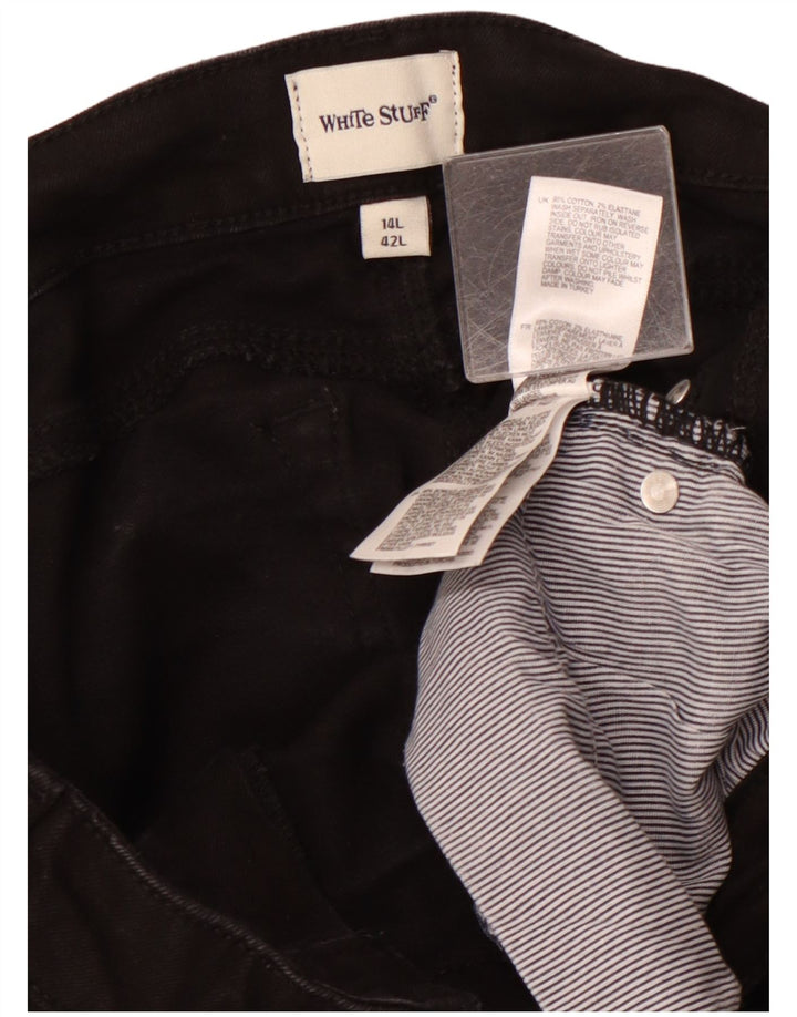 WHITE STUFF Womens High Waist Skinny Jeans UK 14 Large W32 L29 Black