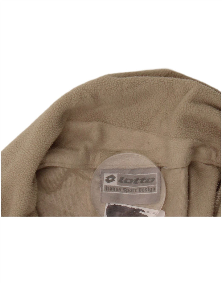 LOTTO Mens Zip Neck Fleece Jumper Medium Beige