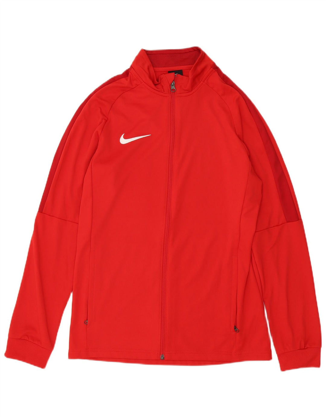 NIKE Mens Dri Fit Tracksuit Top Jacket Medium Red Polyester