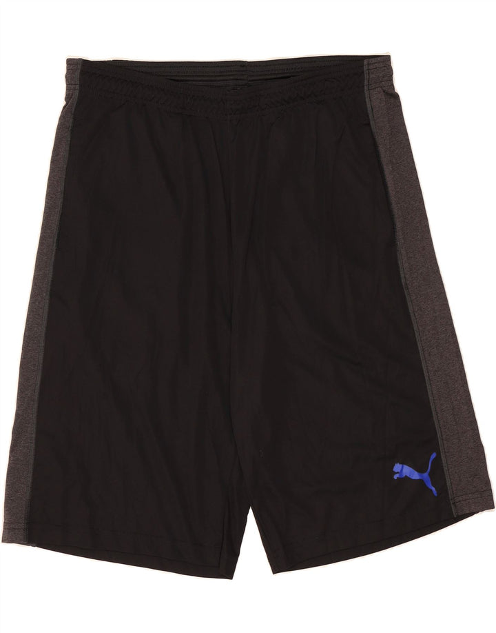 PUMA Mens Sport Shorts XL  Black Colourblock Polyester Vintage Puma and Second-Hand Puma from Messina Hembry 