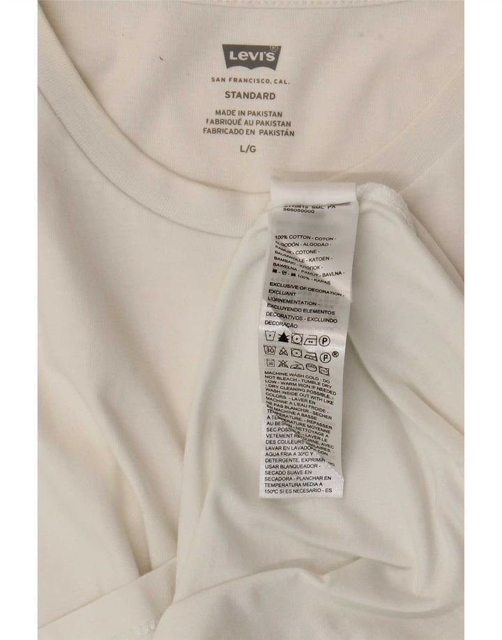 Levi's Mens Standard T-Shirt Top Large White Cotton