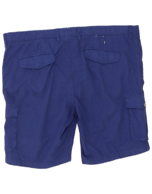 Bogner Mens Modern Fit Cargo Shorts 3XL W44 Blue Cotton