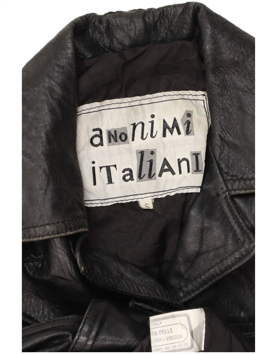 VINTAGE Womens Leather Jacket UK 10 Small Black Leather