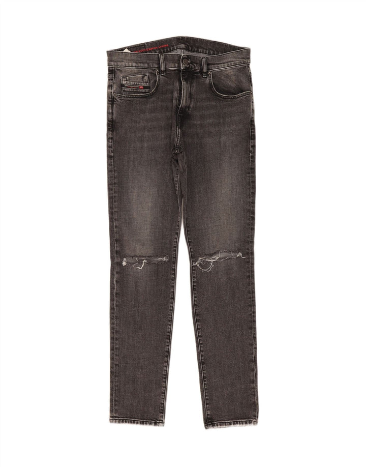 Diesel Womens Distressed Slim Jeans W31 L31 Grey Cotton