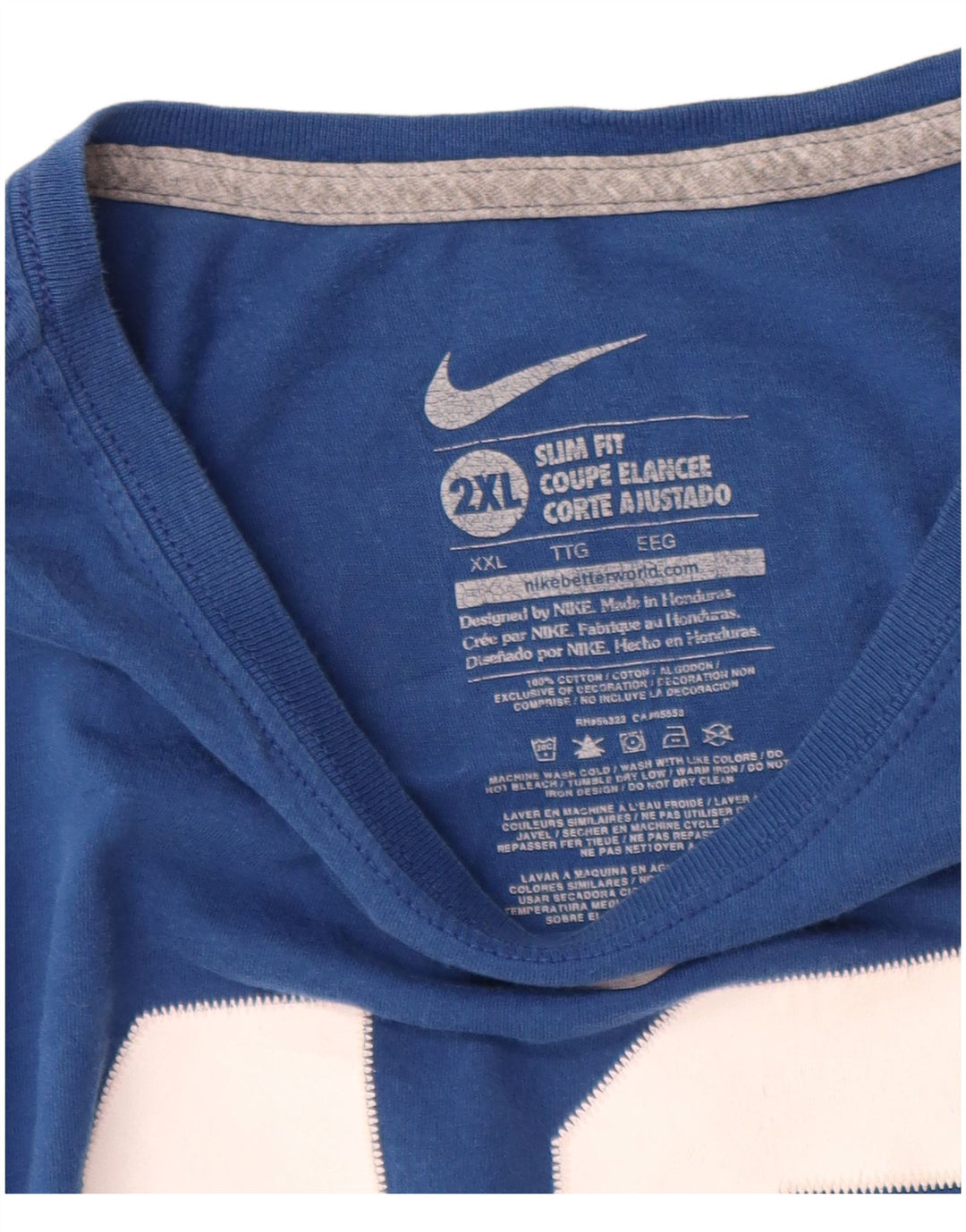 NIKE Womens Indianapolis Colts Slim Fit Graphic T-Shirt Top UK 20 2XL Blue