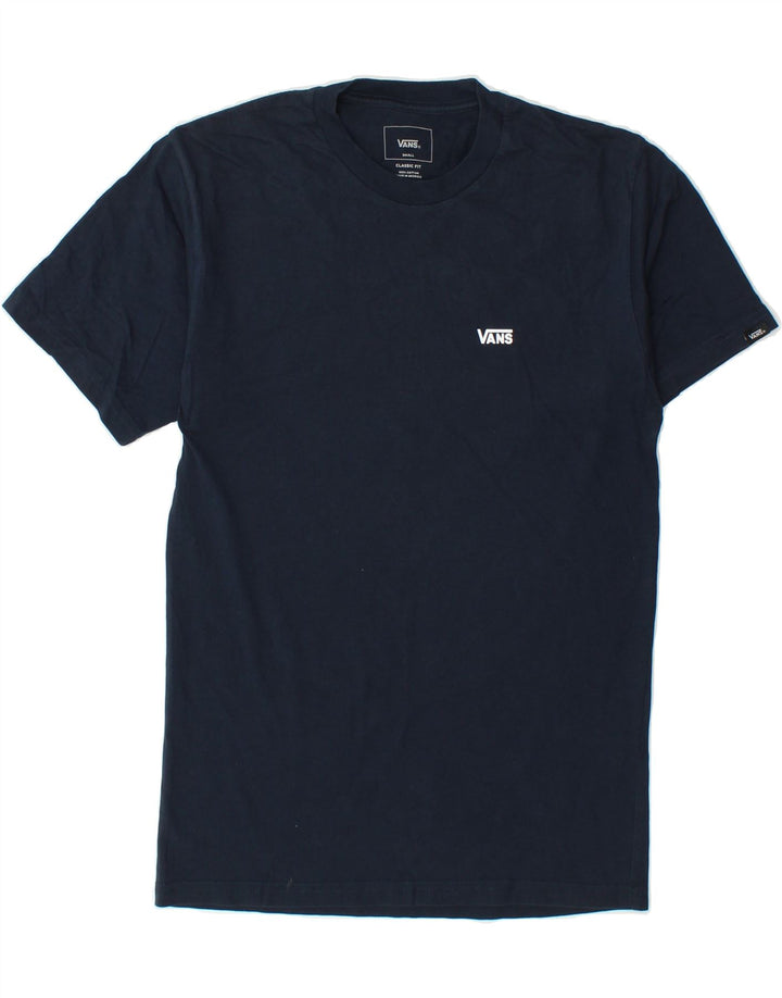 VANS Mens Classic Fit T-Shirt Top Small Navy Blue Vintage Vans and Second-Hand Vans from Messina Hembry 