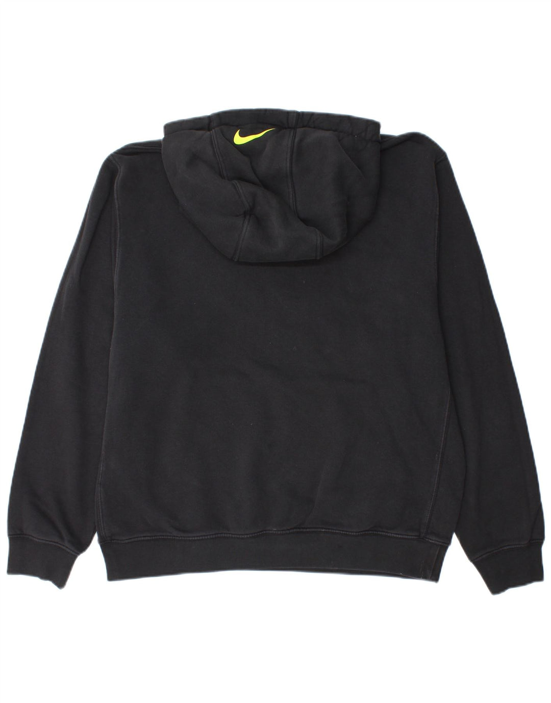 NIKE Mens Graphic Hoodie Jumper Medium Black Cotton