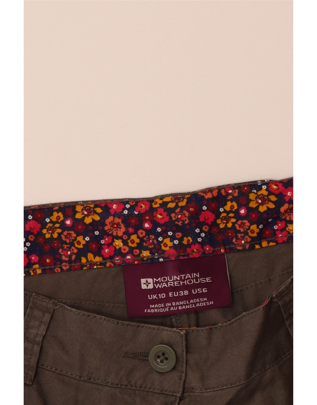 MOUNTAIN WAREHOUSE Womens Chino Shorts UK 10 Small W30  Khaki