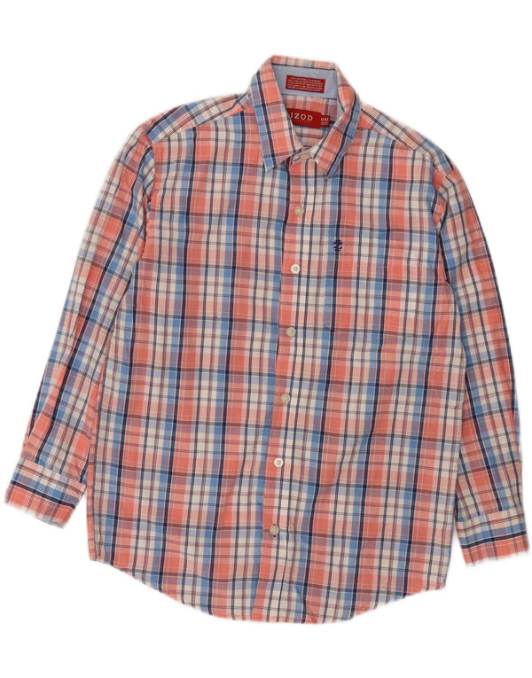Izod Boys Shirt 10-11 Years Medium Multicoloured Plaid Cotton