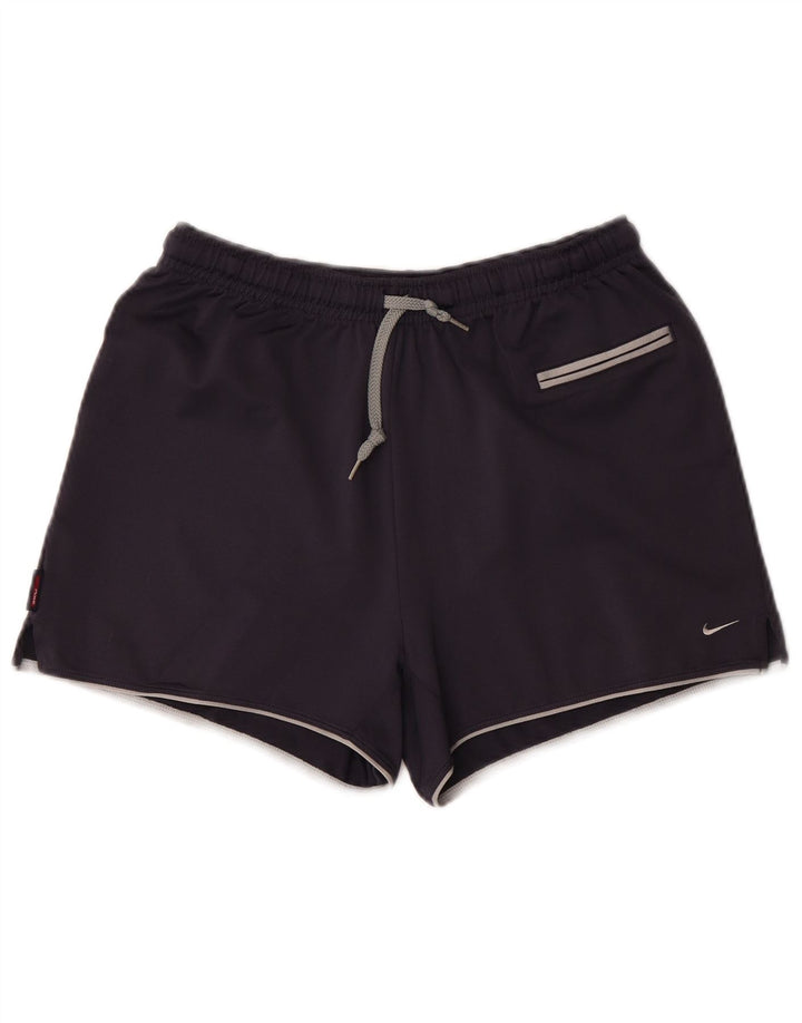 Nike Womens Sport Shorts US 4/6 Small  Navy Blue Polyester
