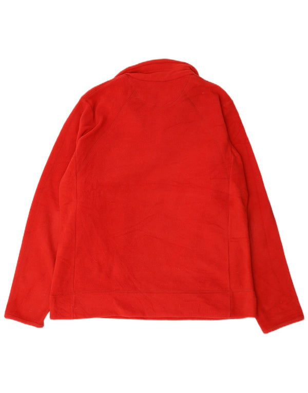 Champion Womens Zip Neck Fleece Jumper UK 18 XL Red Polyester