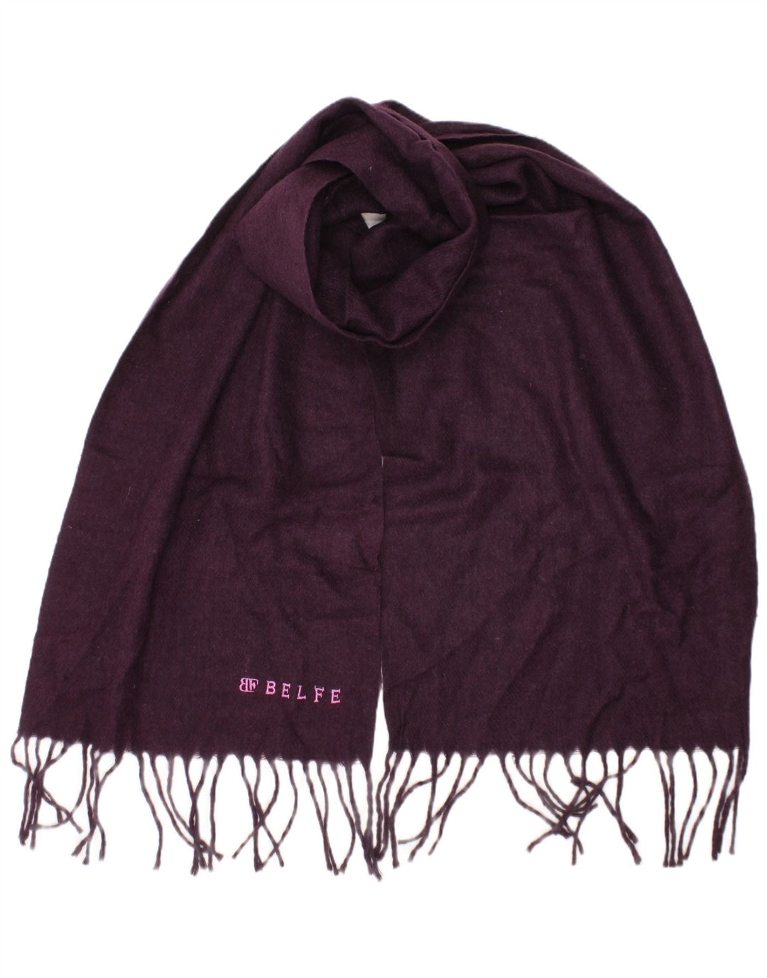 BELFE Womens Rectangle Scarf One Size Purple Acrylic