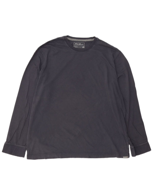 EDDIE BAUER Mens Top Long Sleeve XL Navy Blue Cotton