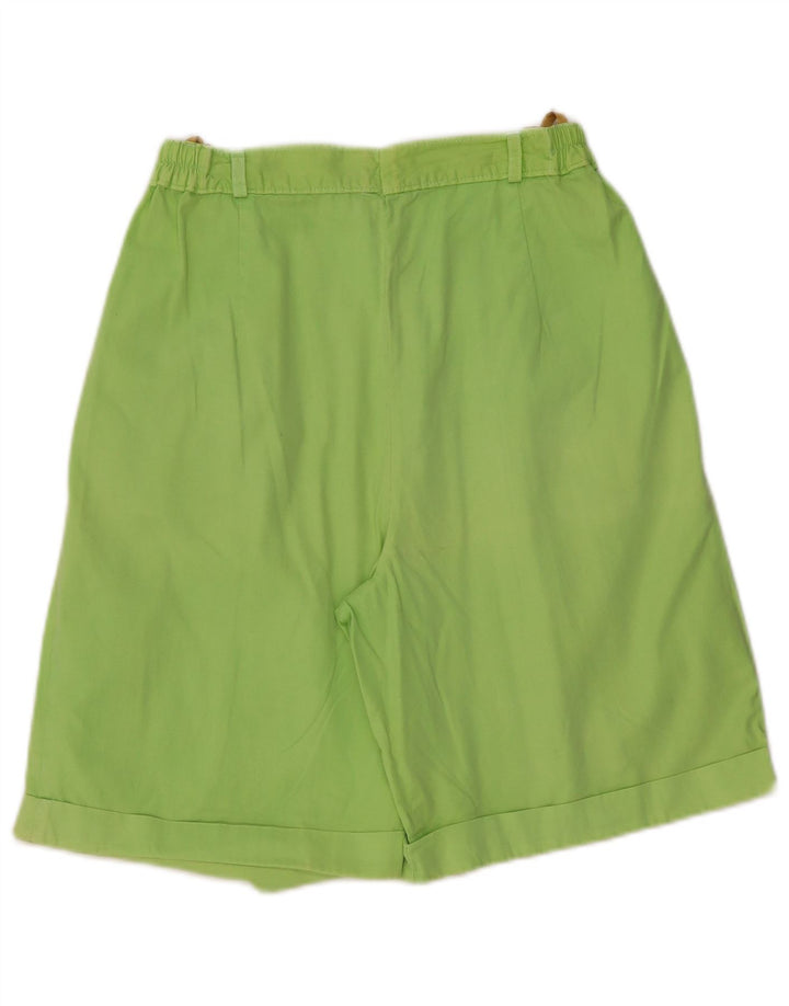 C & A Womens High Waist Pegged Chino Shorts EU 40 Medium W26 Green Cotton