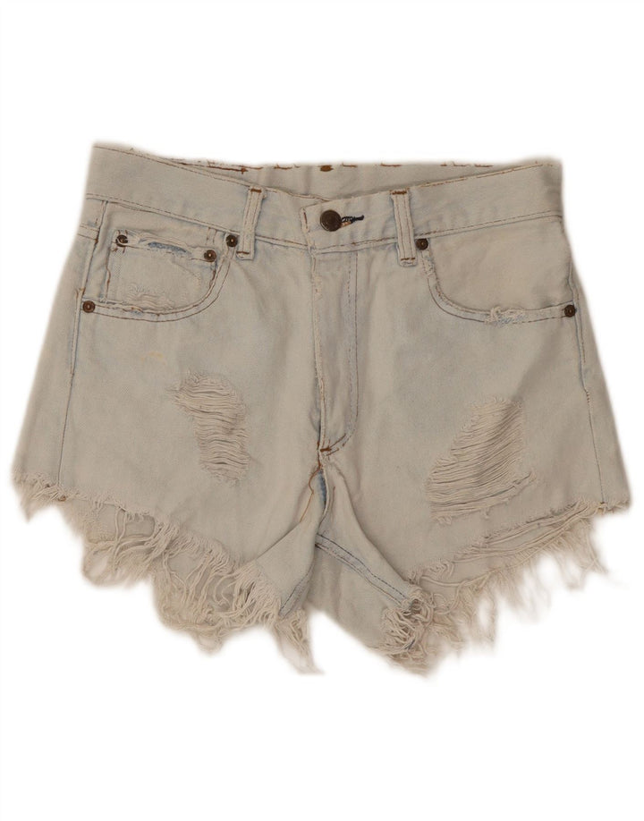 Levi's Womens Distressed Denim Shorts W28 Medium Blue