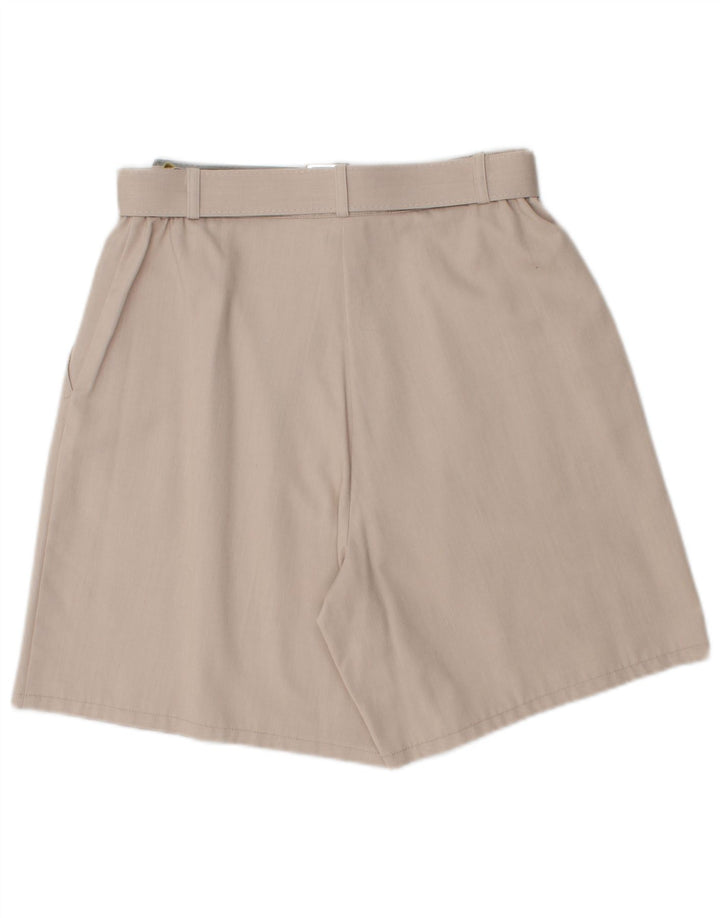 Ecco Womens High Waist Casual Shorts EU 38/40 Medium W28  Beige Polyester