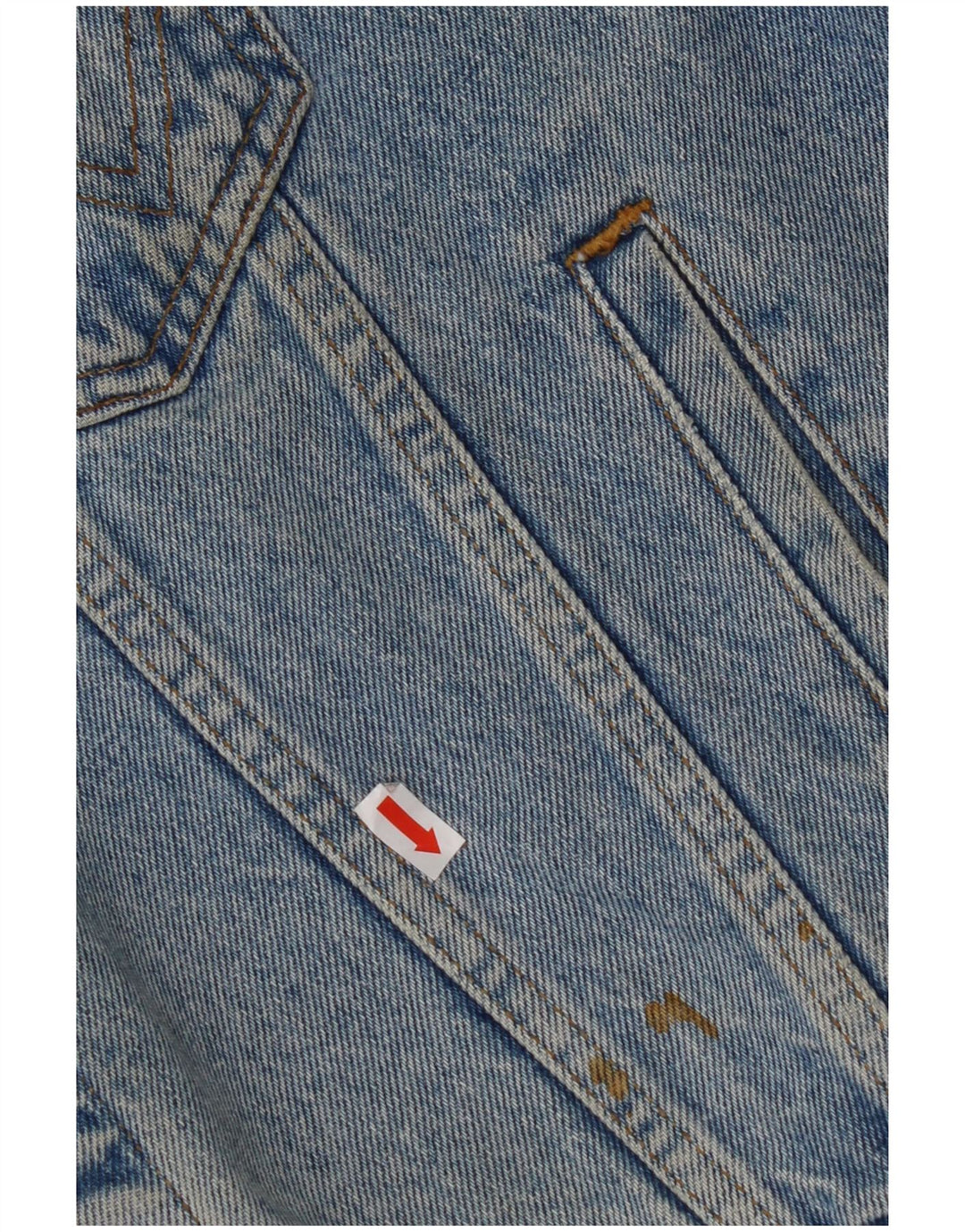 WRANGLER Mens Loose Fit Denim Gilet UK 36 Small Blue Cotton