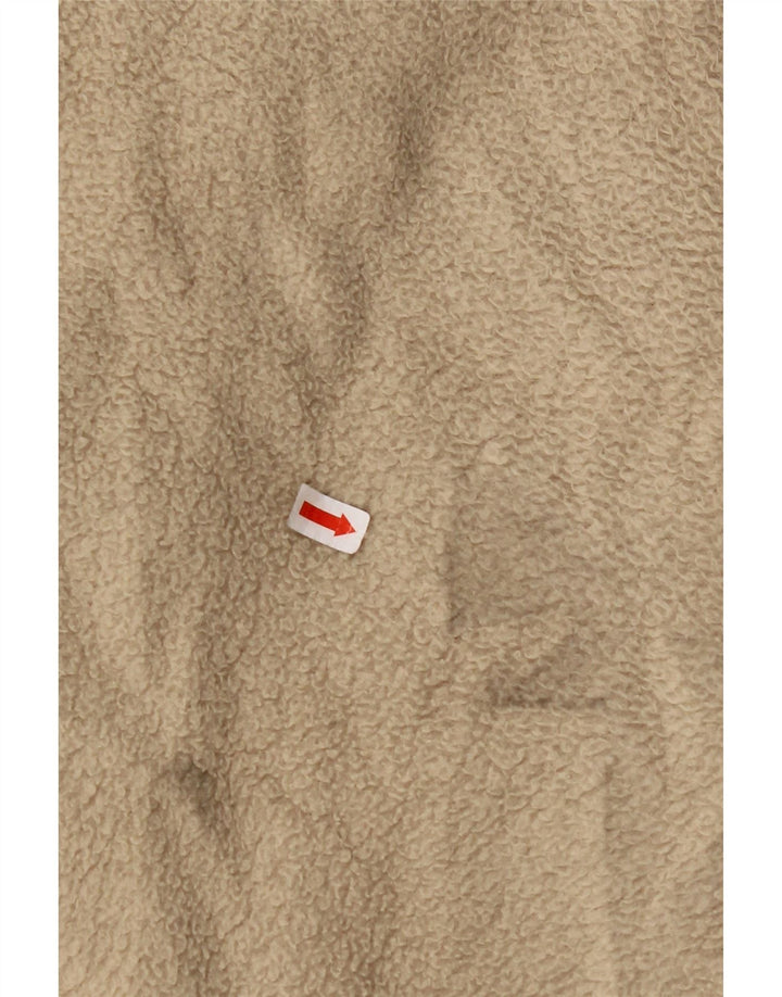 FILA Mens Fleece Jacket UK 36 Small Beige Colourblock Polyester