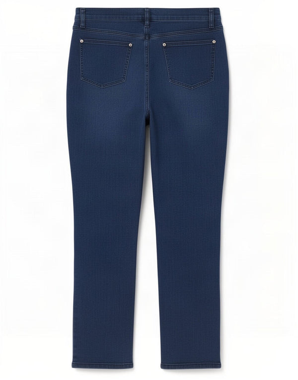 Orvis Womens Straight Jeans US 14 XL W34 L32 Navy Blue Cotton