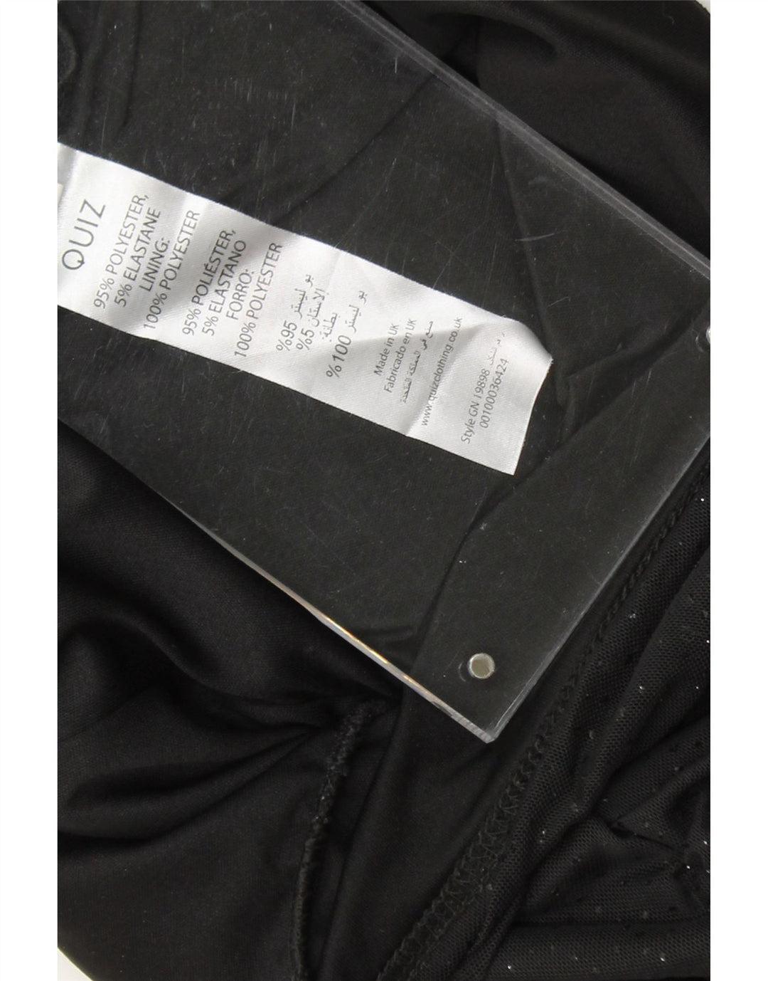 QUIZ Womens Sleeveless Bodycon Dress UK 12 Medium Black Polyester Vintage Quiz and Second-Hand Quiz from Messina Hembry 